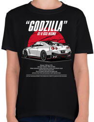 printfashion Nissan GTR R35 Nismo - Gyerek póló - Fekete (7051761)