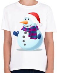 printfashion Hóember - Gyerek póló - Fehér (5608084)