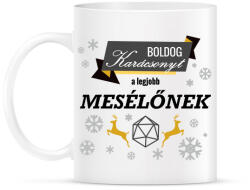 printfashion Boldog karácsonyt! (Mesélőnek) - Bögre - Fehér (3784816)