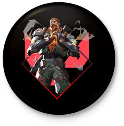 printfashion Valorant Breach - Kitűző, hűtőmágnes - Fekete (3102780)