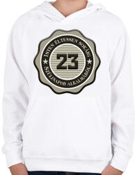 printfashion 23 - Gyerek kapucnis pulóver - Fehér (7233869)