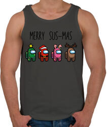 printfashion Among us merry sus-mas - Férfi atléta - Sötétszürke (5654643)