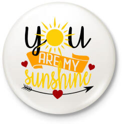 printfashion Te vagy nekem a napfény - Kitűző, hűtőmágnes - Fehér (3079939)