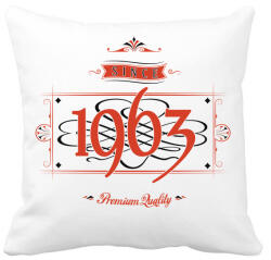 printfashion since-1963-red-black - Párnahuzat, Díszpárnahuzat - Fehér (527867)
