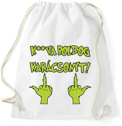 printfashion K**va boldog karácsonyt Grincs - Sportzsák, Tornazsák - Fehér (11325854)