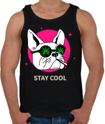 printfashion Francia Bulldog Weed - Férfi atléta - Fekete (9470061)