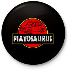 printfashion Fiatosaurus - Kitűző, hűtőmágnes - Fekete (3094632)