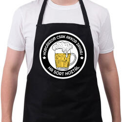 printfashion Horgászom csak akkor zavarj ha sört hoztál - Kötény - Fekete (12962185)