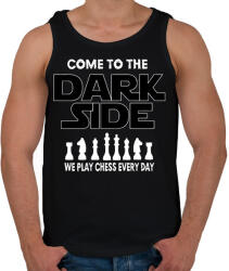 printfashion Sakk - sötét oldal - Férfi atléta - Fekete (7311396)