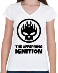 printfashion THE OFFSPRING IGNITION - Női V-nyakú póló - Fehér (11522803)