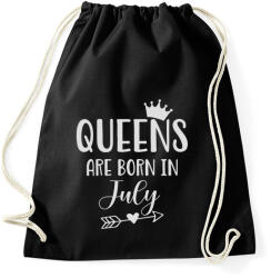 printfashion QUEENS are born in July - Sportzsák, Tornazsák - Fekete (5499151)
