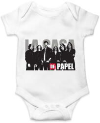 printfashion La casa de papel poster style - A nagy pénzrablás - Baba Body - Fehér (5621020)