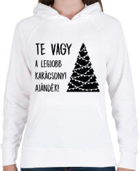 printfashion 02_legjobb kari-01-02 - Női kapucnis pulóver - Fehér (5247963)