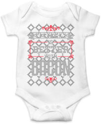 printfashion Bacon - Baba Body - Fehér (1330818)