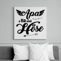 printfashion Apa, a fia elso hose 2 - Vászonkép - Fehér (6638802)