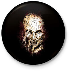 printfashion Freddy Krueger 3 - Kitűző, hűtőmágnes - Fekete (5563615)