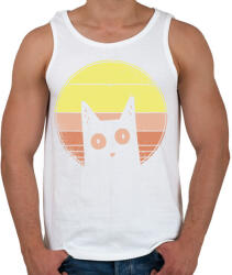 printfashion Psycho macska - Férfi atléta - Fehér (4311524)