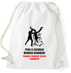 printfashion PÉNZ A ZSEBBEN - Sportzsák, Tornazsák - Fehér (1963880)