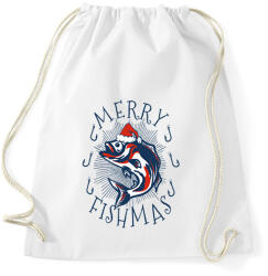 printfashion Horgász karácsony - Sportzsák, Tornazsák - Fehér (11006729)