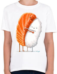 printfashion Sushi lover - Gyerek póló - Fehér (2940037)