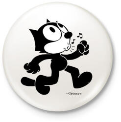 printfashion Füttyös Félix - Kitűző, hűtőmágnes - Fehér (3088588)