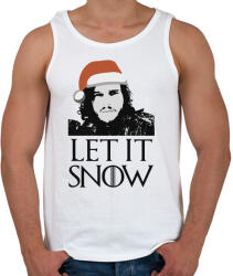 printfashion John Snow - Let it snow - Férfi atléta - Fehér (4087961)