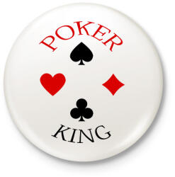 printfashion pokerking_1 - Kitűző, hűtőmágnes - Fehér (13079114)