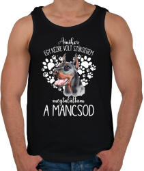 printfashion Megtaláltam a mancsod - Dobermann - Férfi atléta - Fekete (5454992)