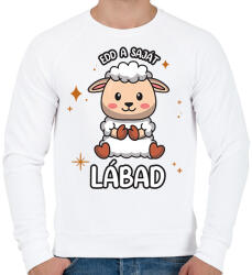 printfashion Edd a saját lábad - Férfi pulóver - Fehér (8150284)
