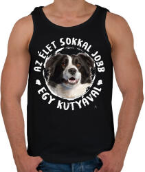 printfashion Border Collie - Férfi atléta - Fekete (5438376)