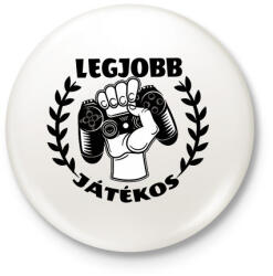 printfashion Legjobb Játékos - Kitűző, hűtőmágnes - Fehér (13279151)