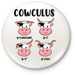 printfashion Tehén függvények - Kitűző, hűtőmágnes - Fehér (15621813)