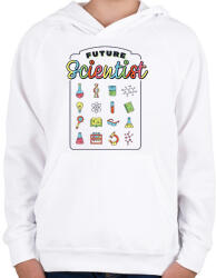 printfashion Jövőbeli tudós - Gyerek kapucnis pulóver - Fehér (13954704)