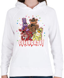printfashion Five Night At Freddy - Női kapucnis pulóver - Fehér (960478)