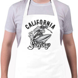 printfashion Szörf 02 - California Surfing - Kötény - Fehér (4923383)