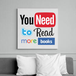 printfashion Need to read more book - Vászonkép - Fehér (6629668)