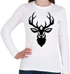 printfashion szarvas - Női hosszú ujjú póló - Fehér (5021825)