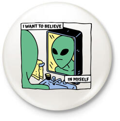 printfashion Hinni akarok magamban - Kitűző, hűtőmágnes - Fehér (13468549)