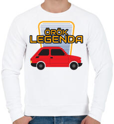 printfashion Polski Fiat Örök Legenda - Férfi pulóver - Fehér (10998128)