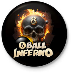 printfashion Biliárd fekete golyó - Kitűző, hűtőmágnes - Fekete (11872272)