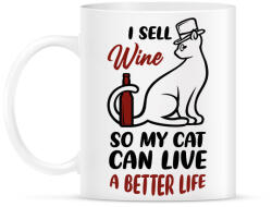 printfashion I sell wine - Borász - Bögre - Fehér (7303345)