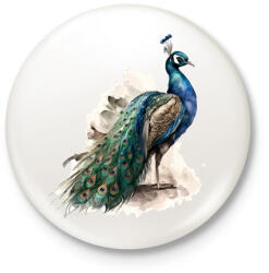 printfashion madár - Kitűző, hűtőmágnes - Fehér (16727606)