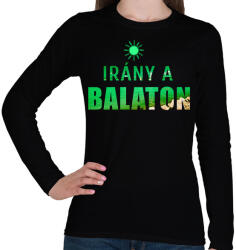 printfashion irány a balaton - Női hosszú ujjú póló - Fekete (7451266)