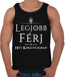 printfashion got-legjobb-ferj-white - Férfi atléta - Fekete (1031344)