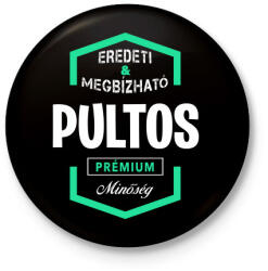 printfashion Pultos prémium minőség - Kitűző, hűtőmágnes - Fekete (3096994)