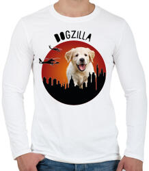 printfashion Dogzilla - Férfi hosszú ujjú póló - Fehér (7180978)