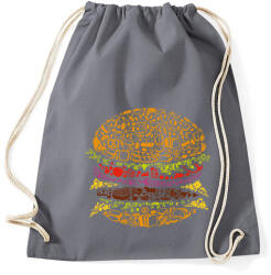 printfashion Burger - Sportzsák, Tornazsák - Grafitszürke (136482)