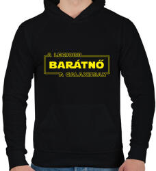 printfashion A legjobb barátnő a galaxisban - Férfi kapucnis pulóver - Fekete (1000350)