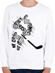 printfashion Hockey player - Gyerek pulóver - Fehér (15643599)