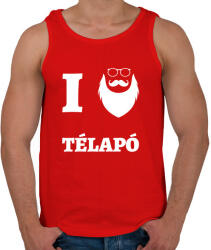 printfashion I Love Télapó - Férfi atléta - Piros (9550669)